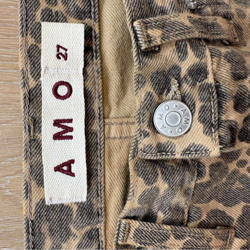 AMO Leopard Print Flare Jeans - Picture 3 of 3